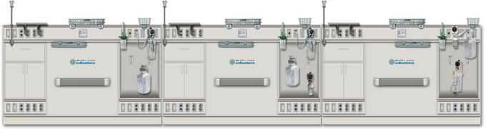 MULTI SERVICE STATION / SEMI WALL CARE UNIT / DESK WALL SYSTEM